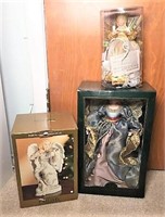 Angel Figurines in Boxes Lot of 3