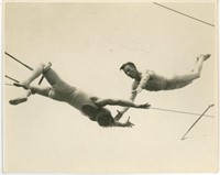 8x10 Trapeze stunt in air circus Hall of Fame