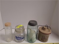 Glass Baby Bottle, Mason Jars and Canister