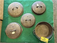 5 pcs "Unmarked " Griswold