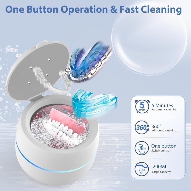 Ultrasonic Retainer Cleaner, UV Ultrasonic Dental