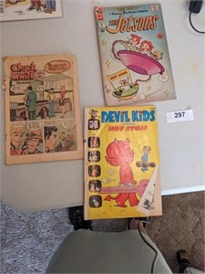 (3) Comic Books: Jetsons, Chuck White, Devil Kids