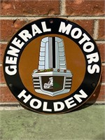 GENERAL MOTORS HOLDEN Enamel Sign - Diameter