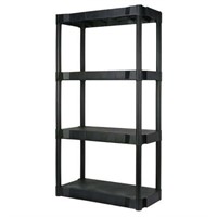 Hyper Tough Black Plastic 4-Tier 56.2 H x 30 W x 1