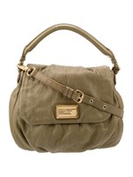Marc Jacobs Green Leather Gold-tone Top Handle Bag