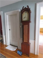 EARLY GRANDFATHERS CLOCK WITH WOODEN WORKS