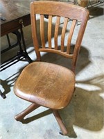 Wood Rolling Office Chair