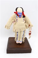Emma Amiotte Sioux Indian Piece Doll w Tobacco Bag