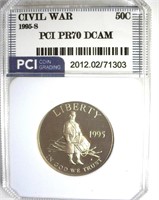 1995-S 50c Civil War PR70 DCAM LISTS $210