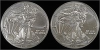 (2) 2011 AMERICAN SILVER EAGLES