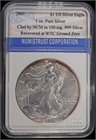 2001 AMERICAN SILVER EAGLE NTC