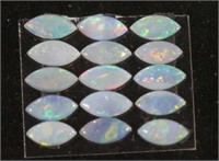 15 loose marquise shaped Australian opals