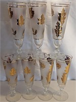 GOLD LEAF PILSNER GLASSES