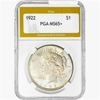 1922 Silver Peace Dollar PGA MS65+