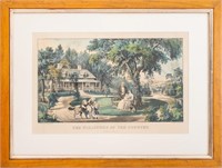 Currier & Ives "... Sweet Home" Lithograph, 1869