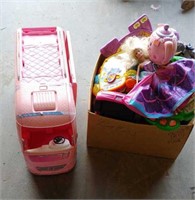 Barbie Van and Box of Toys