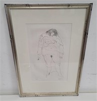 Leonard Baskin (1922-2000) framed etching