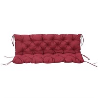 B5742  Outsunny 3-Seater Swing Cushions Wine Red