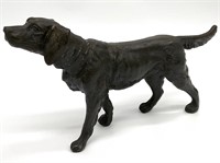 Bronze Retriever Hunting Dog Sculpture