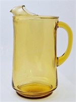 Vintage Amber Glass Pitcher