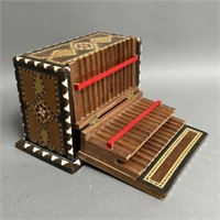Ornate Wooden Inlaid Cigarette Case