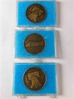 Bank of Woodward 50 years coins (x3)