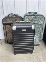 Hard Shell Carry-On, Floral Suit Cases
