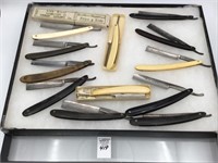 Collection of 10 Various Straight Razors
