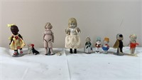 Vintage porcelain doll figures