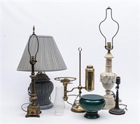 Wicker, Electric Oil Lamp, More Vtg Table Lamps!