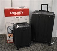 DELSEY PARISM TITANIUM 2 PIECE LUGGAGE SET-GRAY