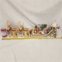 Kirkland Christmas Porcelain Decor Santa Reindeer