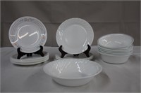 Corelle, eight 7" plates, four 7.25" plates,