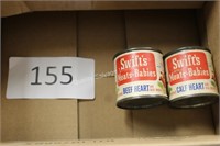 2- vintage tin cans