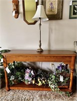 Wooden Console Table (48" x 16" x 26") and Metal