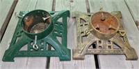 2 Cast Iron Christmas Tree Stands