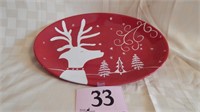 REINDEER SERVING PLATTER  16"