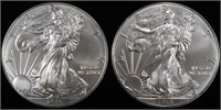 (2) 2015 AMERICAN SILVER EAGLES