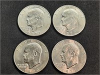 (4) Eisenhower Dollars - 71D, 72, 74D, 77D