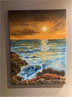 Sunset On The Shore Painting