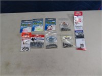 (9) New Packs FIshing Hooks & Weights tackle