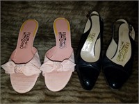 Two Pairs of Salvatore Ferragamo Shoes - Size 5&6