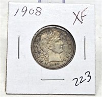 1908 Quarter XF