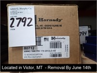 CASE OF (200) ROUNDS OF HORNADY 7MM PRC 175 GR