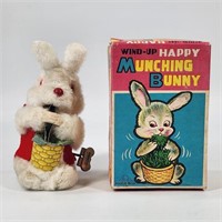 VINTAGE WIND UP MUNCHING BUNNY W/ BOX