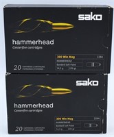 40 rds 300 win mag Hammerhead ammo By Sako