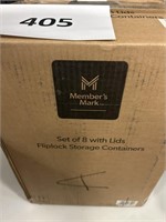 MM set of 8 w/ lids fliplock storage containers