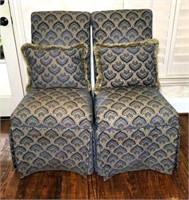 Pair of Upholstered Parsons Chairs