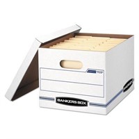 Bankers Box 00703 Stor File Boxes  W Lid  Ltr