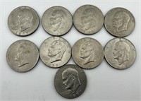 9pc Eisenhower Dollars